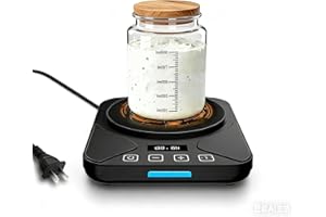 Sourdough Starter Warmer Mat - 24H Timer - Precise 1°F Thermostat Control (70-100°F) - Smart Memory Warming On/Off - Fits Jar