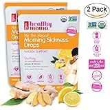 Healthy Mama Morning Sickness Relief Drops Nip the Nausea (2-Pack) Ginger Lemon. OB/GYN Recommended Relief from Morning Sickness, Nausea & Constipation