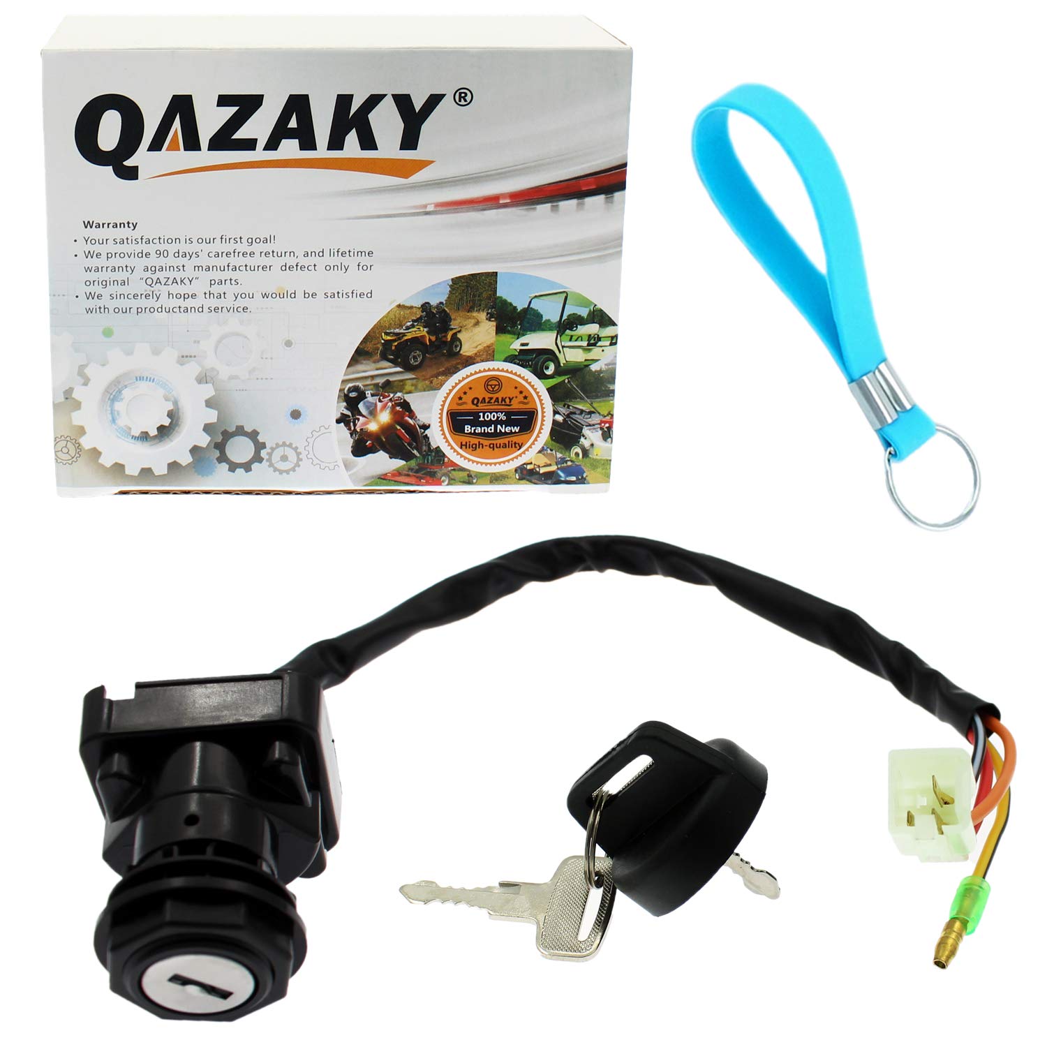 Ignition Key Switch Compatible with Suzuki Quad Runner LTF160 LT-F160 LTF-160 LT160 LT160E LT-160E LT230E LT-230E LTF250 LT-F250 LT300E LT-300E Quadrunner 160 230 250 300