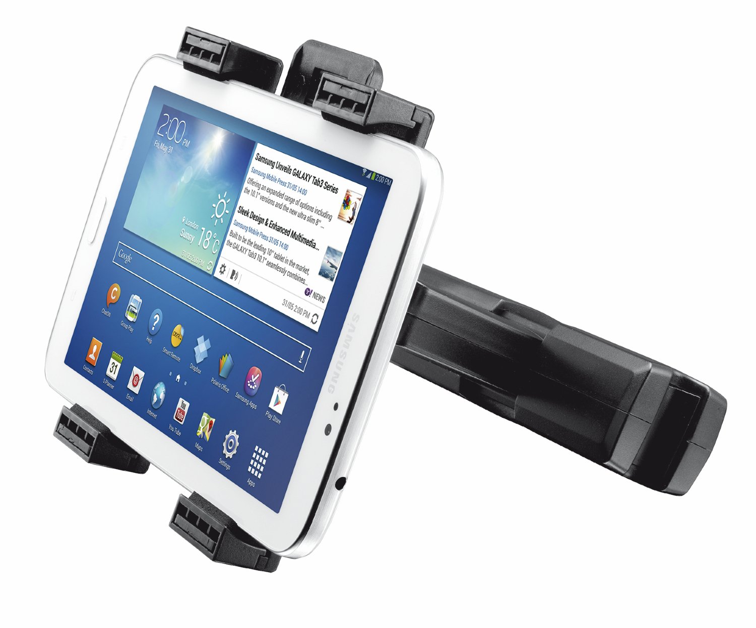 Trust Universal Car Headrest Holder for All Tablets - Black