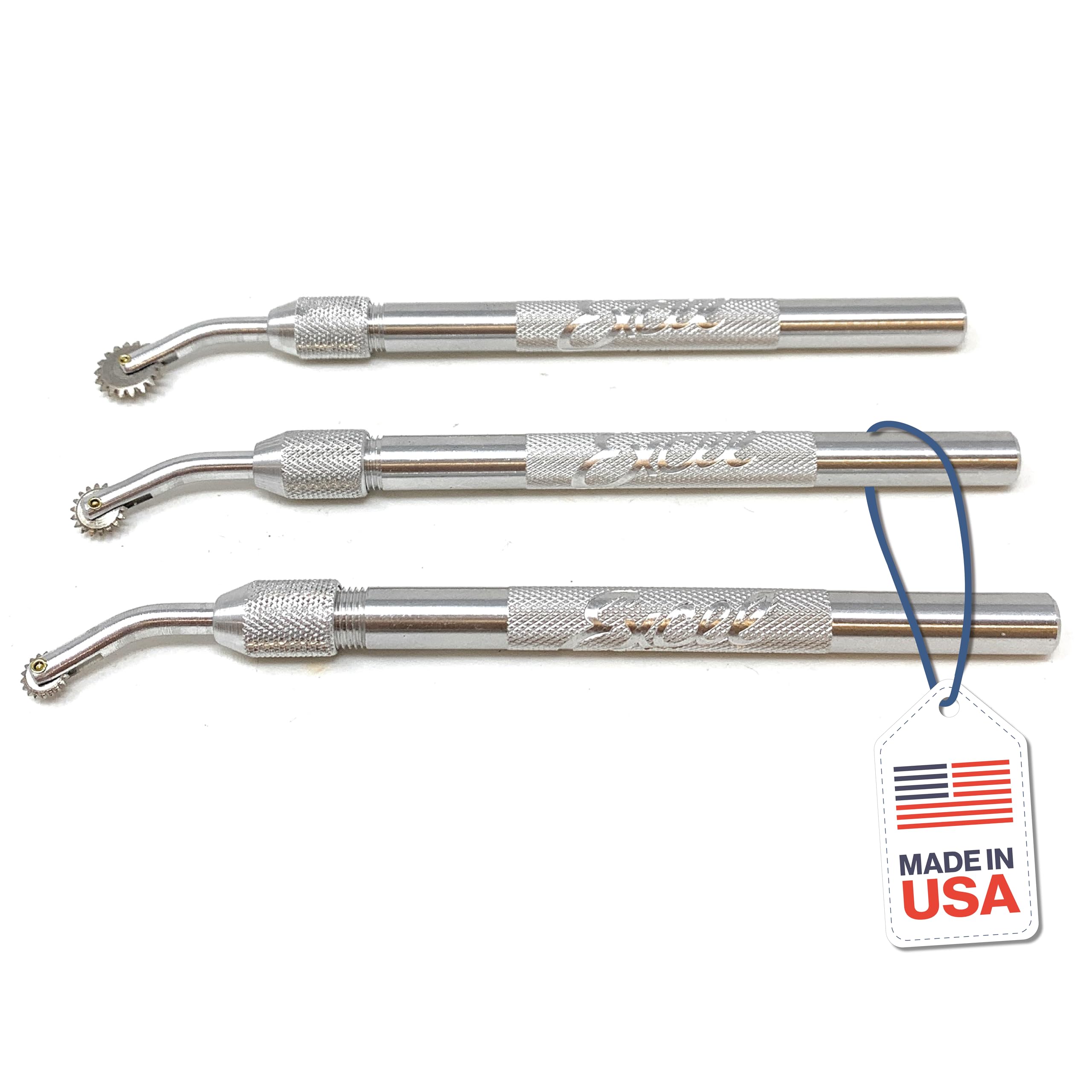 Excel 3 Piece Pounce Wheel Set Carded, Silver