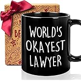 World's Okayest Lawyer Coffee Mug Gift for Lawyers, Funny Appreciate Mugs Gifts for Law Firms, Judges, Leader, Colleague, Bithday Graduation mug gifts for Law School Student Paralegal Future lawyer-60