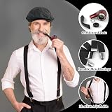 Okabay 1920s Gatsby Men Costume Kit 11Pcs: Waistcoat, Hat, Bow Tie, Pocket Watch view 6