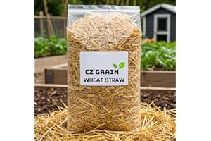 CZ GRAIN 100% Natural Wheat Straw for Animal Bedding, Garden Mulch, Compost & Fertilizer, and Grass Cover (4 Pounds)