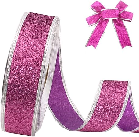 Wired Regali Di Natale.Mogist Nastro Di Natale Wired Edge Flash Nastro Decorativo Nastro Di Raso Confezione Regalo Nastro Diy Artigianato Nastro Nastro Rosa Rossa 5cm X 2m Amazon It Casa E Cucina