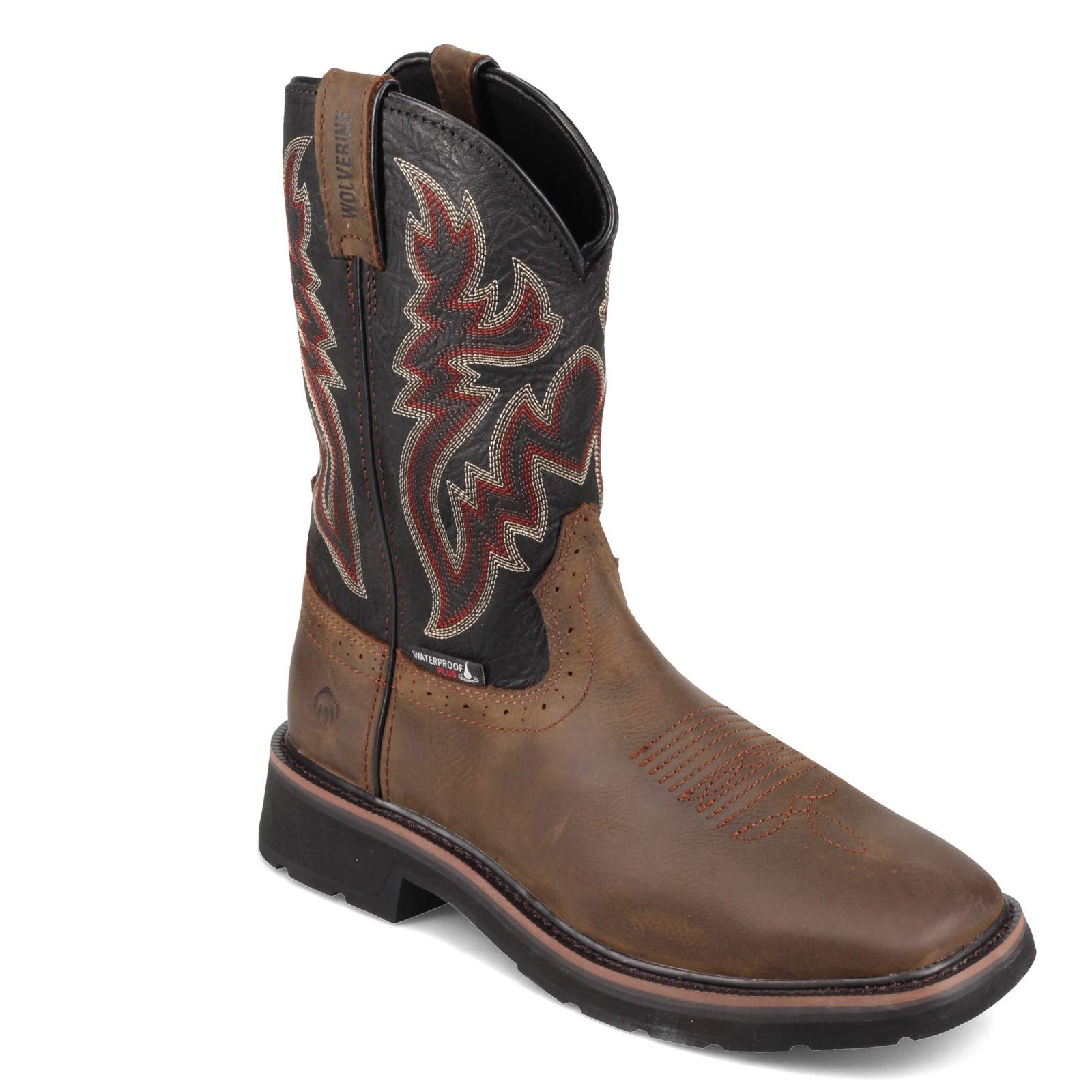 Photo 1 of Wolverine Men's Rancher Waterproof Square Toe Wellington Mid Calf Boot, Black/Brown, 13