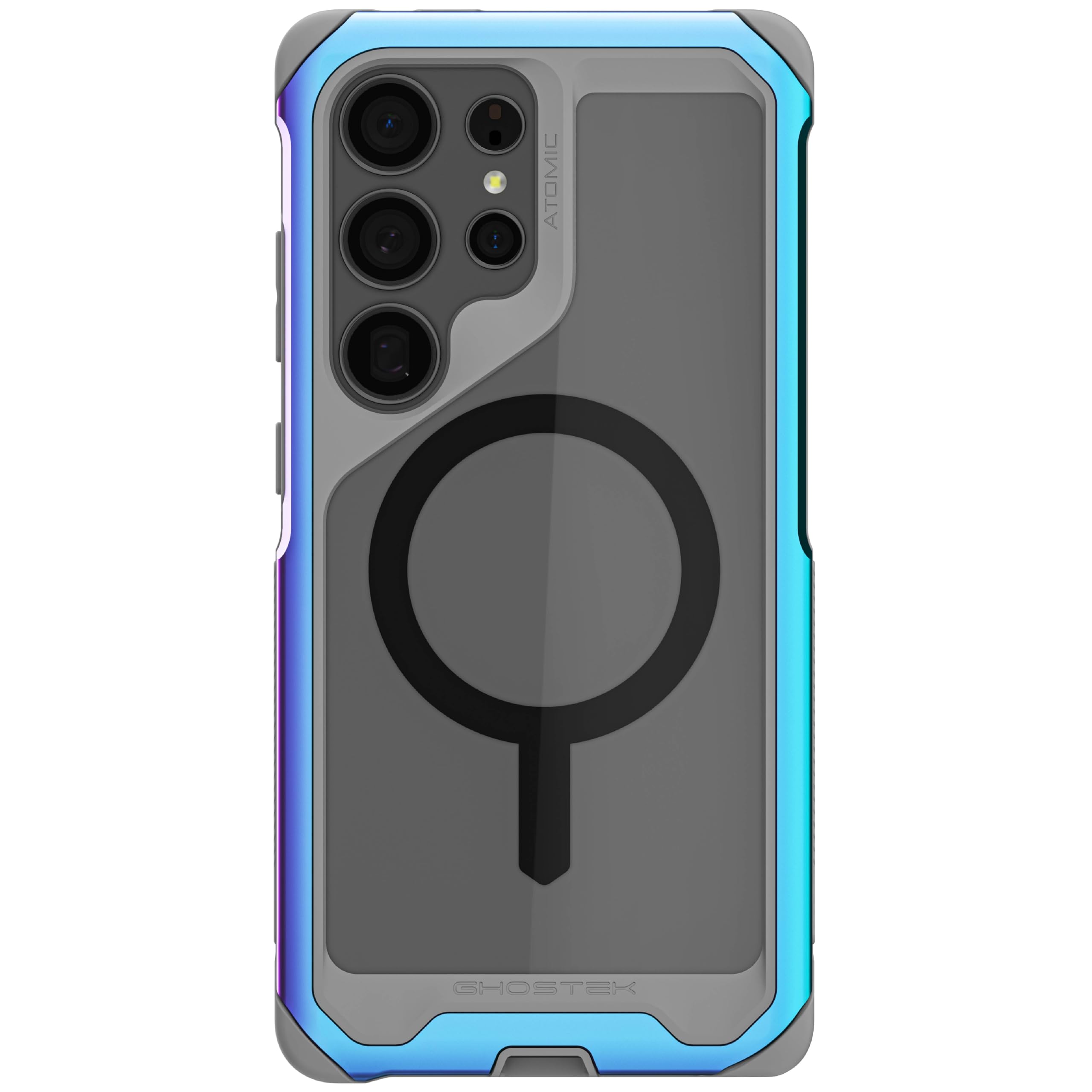 Photo 1 of Ghostek Atomic Slim S25 Ultra MagSafe Case, Magnetic Clear Iridescent Metal Phone Cover Compatible with 2025 Samsung Galaxy S25Ultra (6.9") (Prismatic)