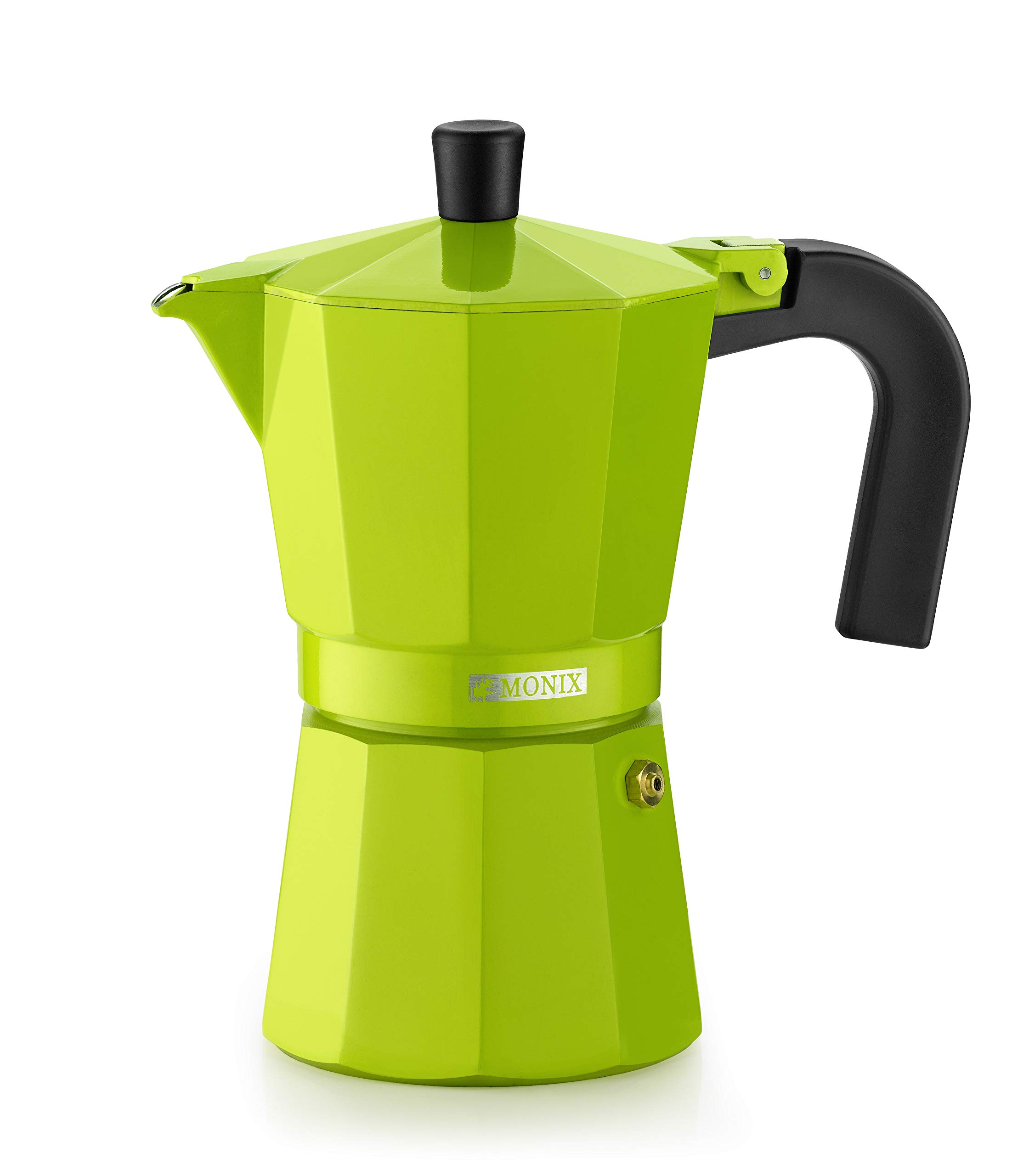 Monix Lima Aluminium 6 Cups Coffee Maker, Lemon, 30 x 30 x 30 cm