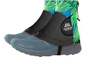 OrrinSports Size 6-10 Trail Gaiters Low Shoes Gators for Hiking Boots and Shoes, Ankle Hiking Gaiters for Men Women