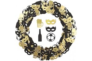 200 PCS Soccer Beer Confetti Decorations for Table, Sports Game Day Sequins Glitter Champagne Mask Paper Table Confetti for S