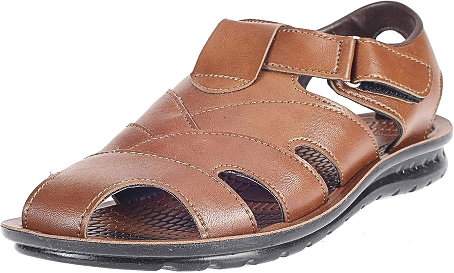 Amazon.com | Khadims Men's Brown Casual Fisherman Sandal - 6 | Sandals