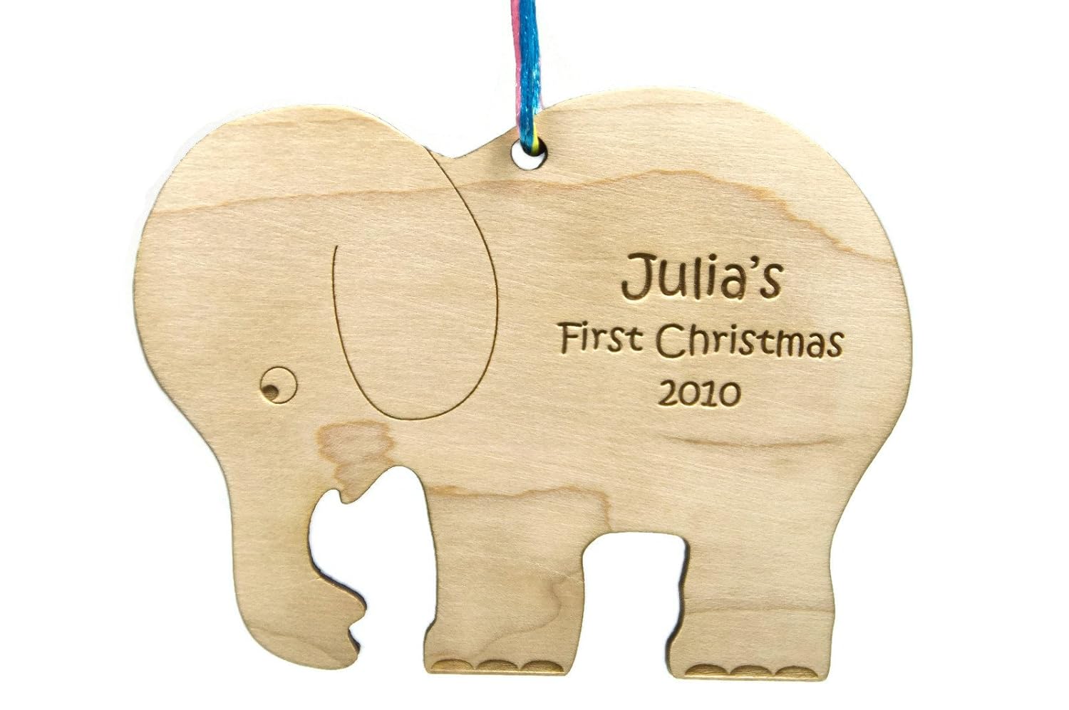 baby's first christmas elephant ornament