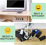 URAQT Cable Tidy Clips 40PCS Self-Adhesive Wire Clips Black Cable Holder view 5