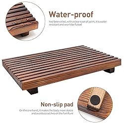 Renawe Farmhouse Bathroom Counter Tray Wood Display