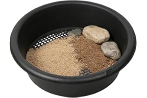 Gold Panning Pan | Stackable Rustproof Pellet Sifter Mesh Screen | Classifier Gold Prospecting Pan,for Rock Soil Dirt Pellet 
