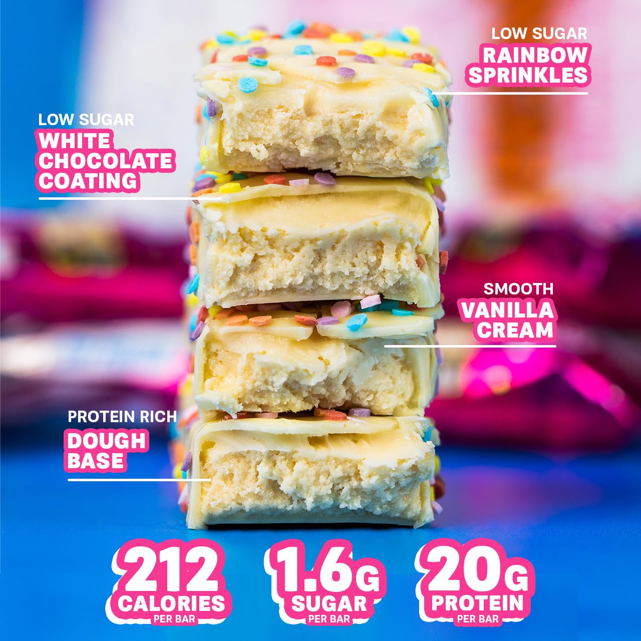 Grenade High Protein, Low Sugar Bar - Birthday Cake, 12 x 60 g
