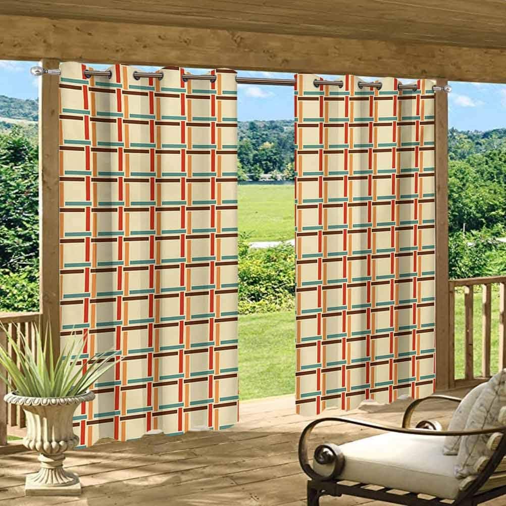 Cortina térmica geométrica para ventana opaca para cortinas de jardín