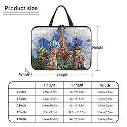 Uasibuni Colorful Castles Pattern Slim Laptop Bag
