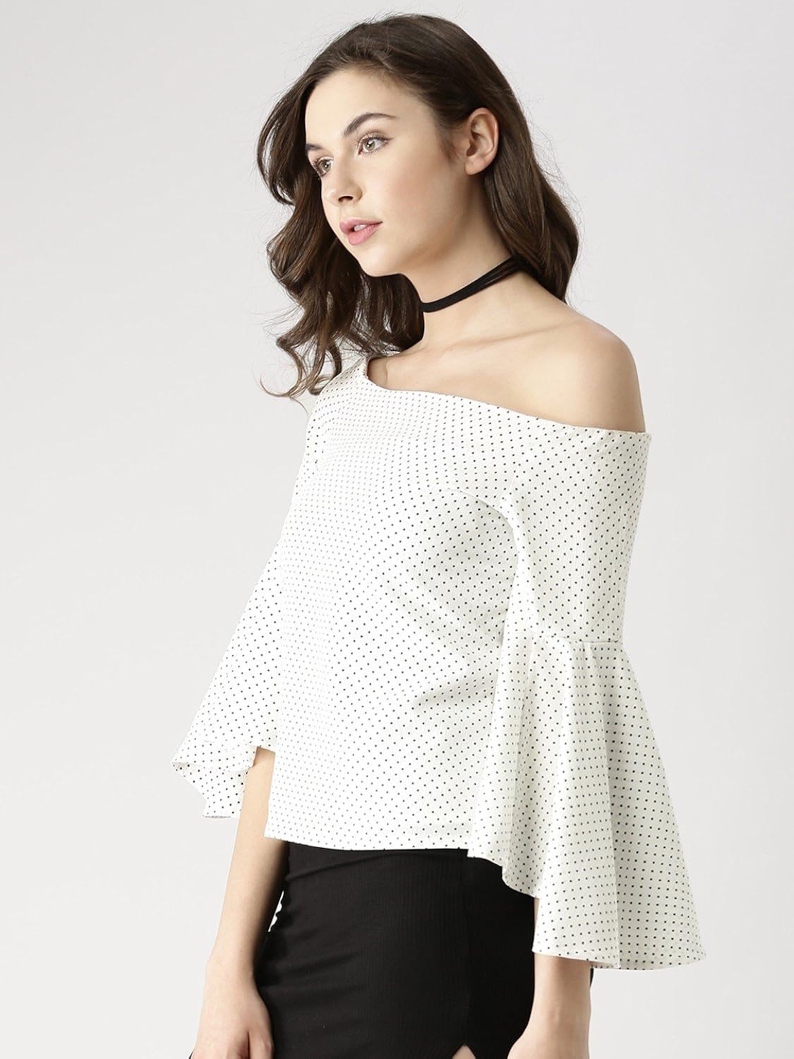 marie claire women's top (mc10301--s, white, small)