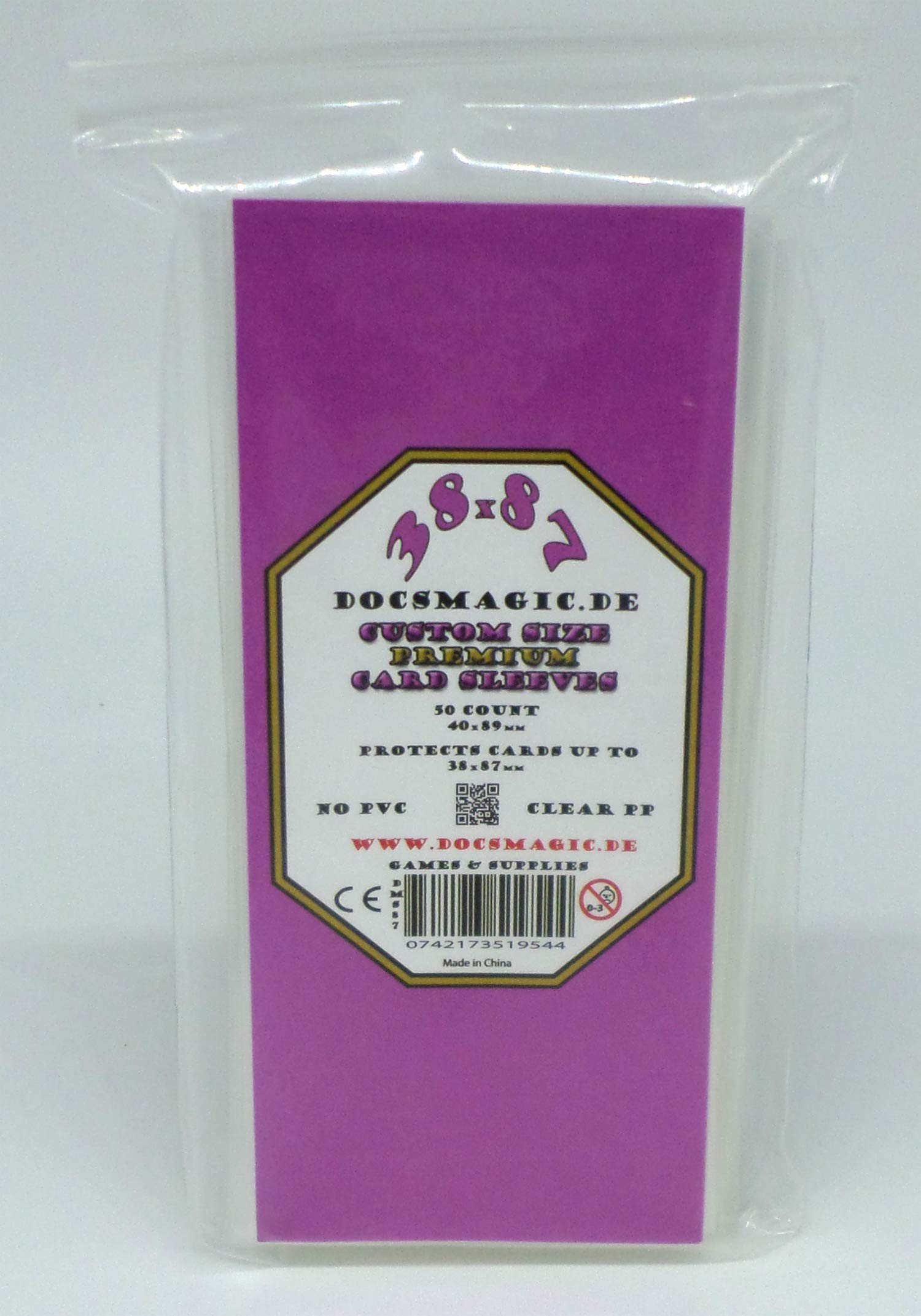 docsmagic.de 50 Premium 38 x 87 Board Game Sleeves - 40 x 89 - For Space Base