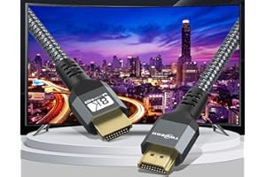 8K 10K 4K HDMI 2.1 Cable 48Gbps 10FT, Ultra High Speed HDMI Cords(8K@60Hz 7680x4320, 4K@120Hz) eARC HDR10 HDCP 2.2 & 2.3 3D, 