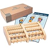 TheraFlow Wooden Foot Massager for Plantar Fasciitis Relief | Feet Roller for Neuropathy and Deep Tissue Massage | Relaxing G