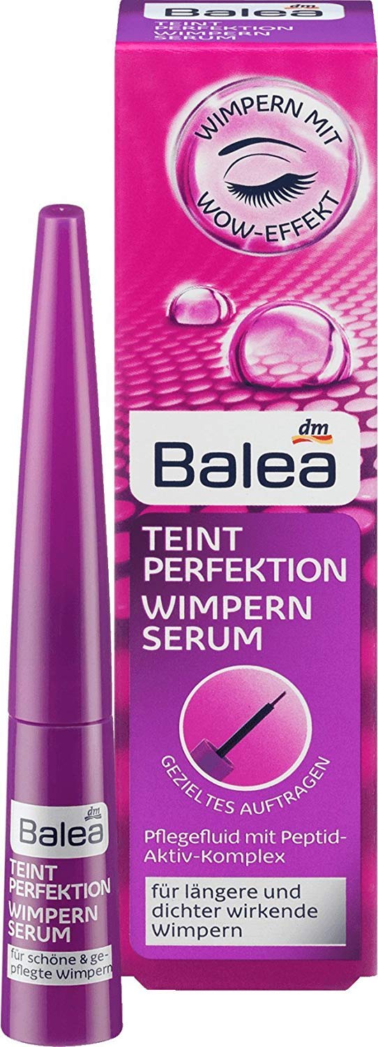 Balea Eyelash Serum 4.5ml, Increases Length and Thickness, Promotes Hair Strength and Density, Fragrance-Free