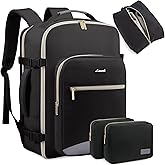 LOVEVOOK 40L Travel Backpack for Women Men,Waterproof Airline Approved Carry On Luggage Travel Essentials,TSA Carry On Backpack Personal Item Travel Bag Suitcase Weekender Traveling with Packing Cubes