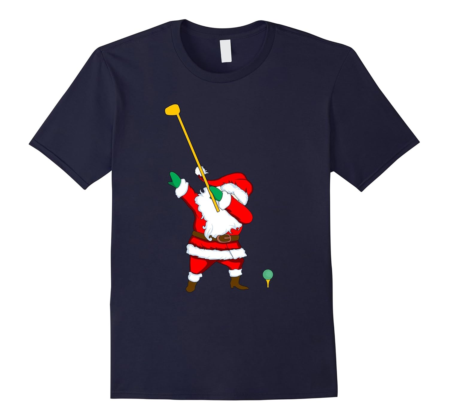 golf dabbing Santa shirt Christmas-ANZ