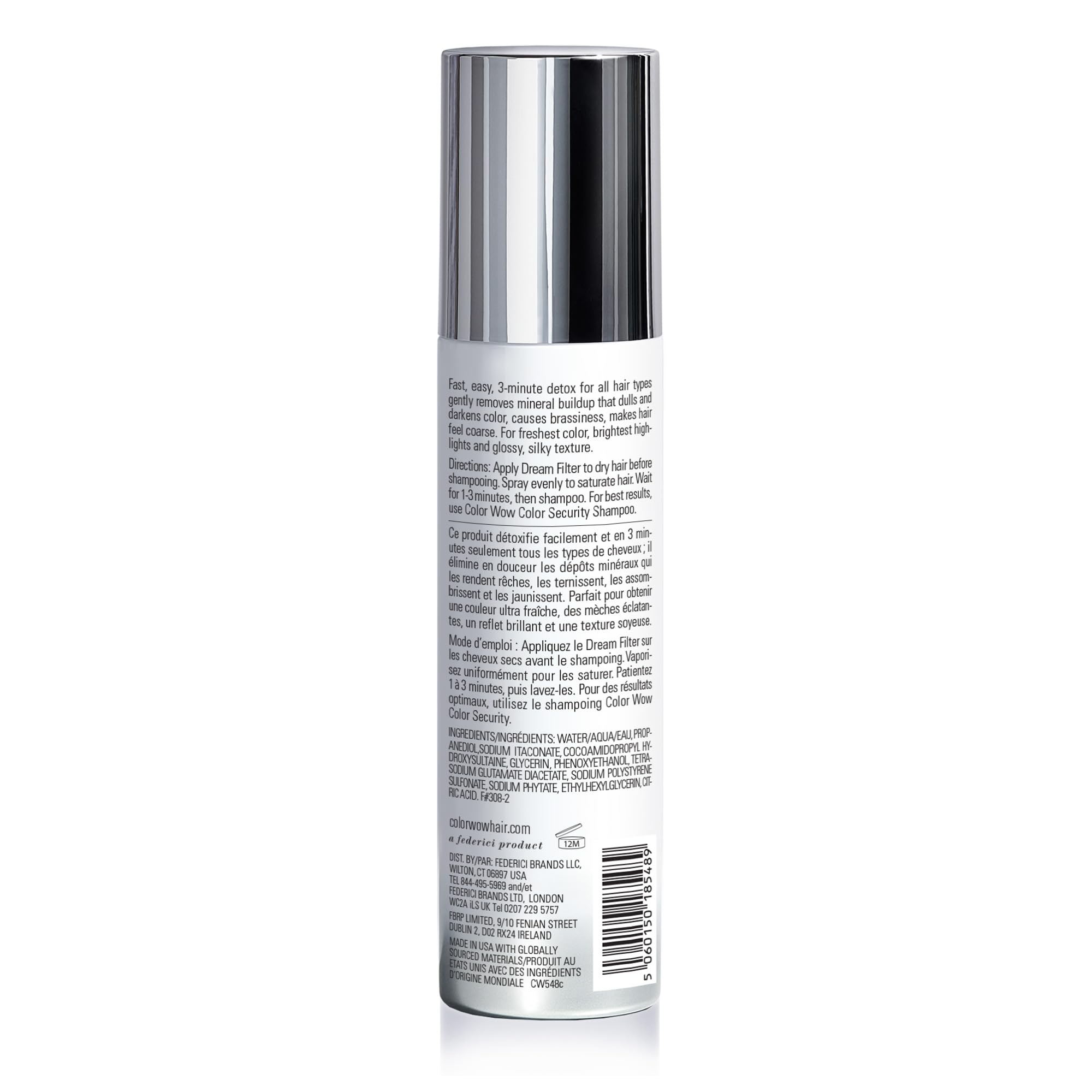 COLOR WOW Dream Filter Pre Shampoo Mineral Remover – Hard water detox | Get Lighter, Brighter, Shinier Color in 3 Minutes