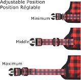 HEELE Dog Harness Medium No Pull Vest with Handle Reflective Checkered-Red M view 6