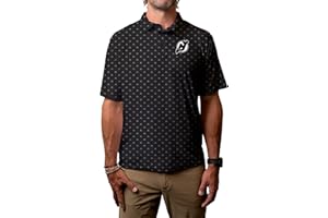 Blue 84 Men's NHL Officially Licensed Short Sleeve Performance Polo Strengthened All Over Print