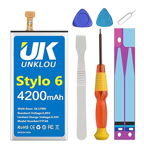 Battery for LG Stylo 6, [Upgraded] UNKLOU 4200mAh Li-Polymer Replacement  Battery for LG Stylo BL-T48 LM-Q730