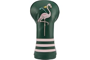 CROWNBLANKS PINKTEE Golf Club Headcover Fits All Drivers Premium Leather Funny Golf Club Head Covers for Women Men