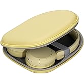 Ginsco Case Compatible with Sony WH-CH520 Wireless Headphones Bluetooth On-Ear Headset with Microphone, with JBL Tune 510BT/520BT/500BT Ultra-Slim Hard Shell Case for On Ear Headphones (Butter Yellow)