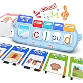 QuTZ Phonics Learning Toy for Preschool Kids &ndash; Talking Flash Cards with Sound Machine, Word Blending &amp; Math Games &ndash; Educational Reading &amp; Counting Activity Set 4-8