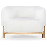 SAFAVIEH Couture Collection Oscar Ivory/Natural Boucle Accent Chair