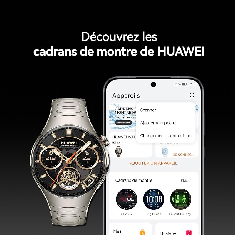 Watch 5 46mm Montre connectée, Garantie prolongée de 6 Mois, Violet