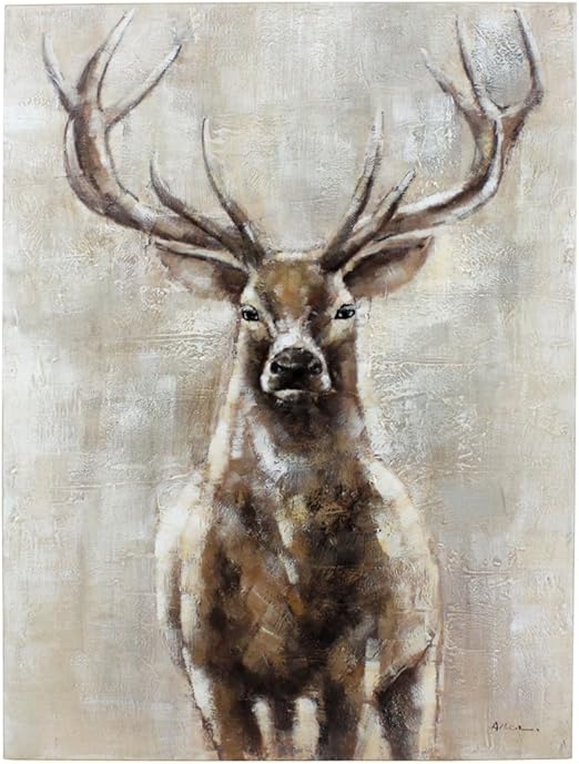 Werner Voss Gmbh Acryl Bild Leinwand Hirsch Geweih 90 X 120 Cm Malerei Kunst Gemalde Amazon De Kuche Haushalt