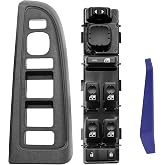 Obaee 15883323 Master Power Window Switch &amp; Bezel Front Driver Side | Compatible with 2003-2007 Chevrolet Silverado Avalanche Suburban Tahoe, GMC Sierra Yukon, Cadillac Escalade, Replaces DWS220