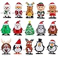 EEOCWF 15pcs Christmas Wind Up Toys for Kids, Christmas Stocking Stuffers, Christmas Tree Santa Claus Clockwork Toys, Classes Gifts Kids Christmas Party Favors Goody Bag Filler