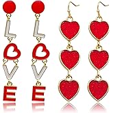Ymimanchil Heart Earrings for Women Valentines Earrings Valentines Day Gifts