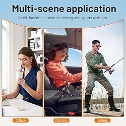 QJF Smart Glasses, Polarized Sunglasses, Bluetooth