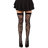Leg Avenue womens Wild Rose Net Thigh Highs