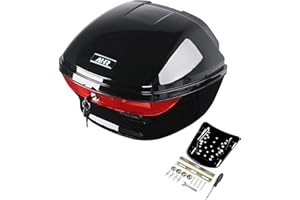 Yescom AHR 33L Motorcycle Top Case Universal Tour Tail Box Scooter Trunk Storage with Lock