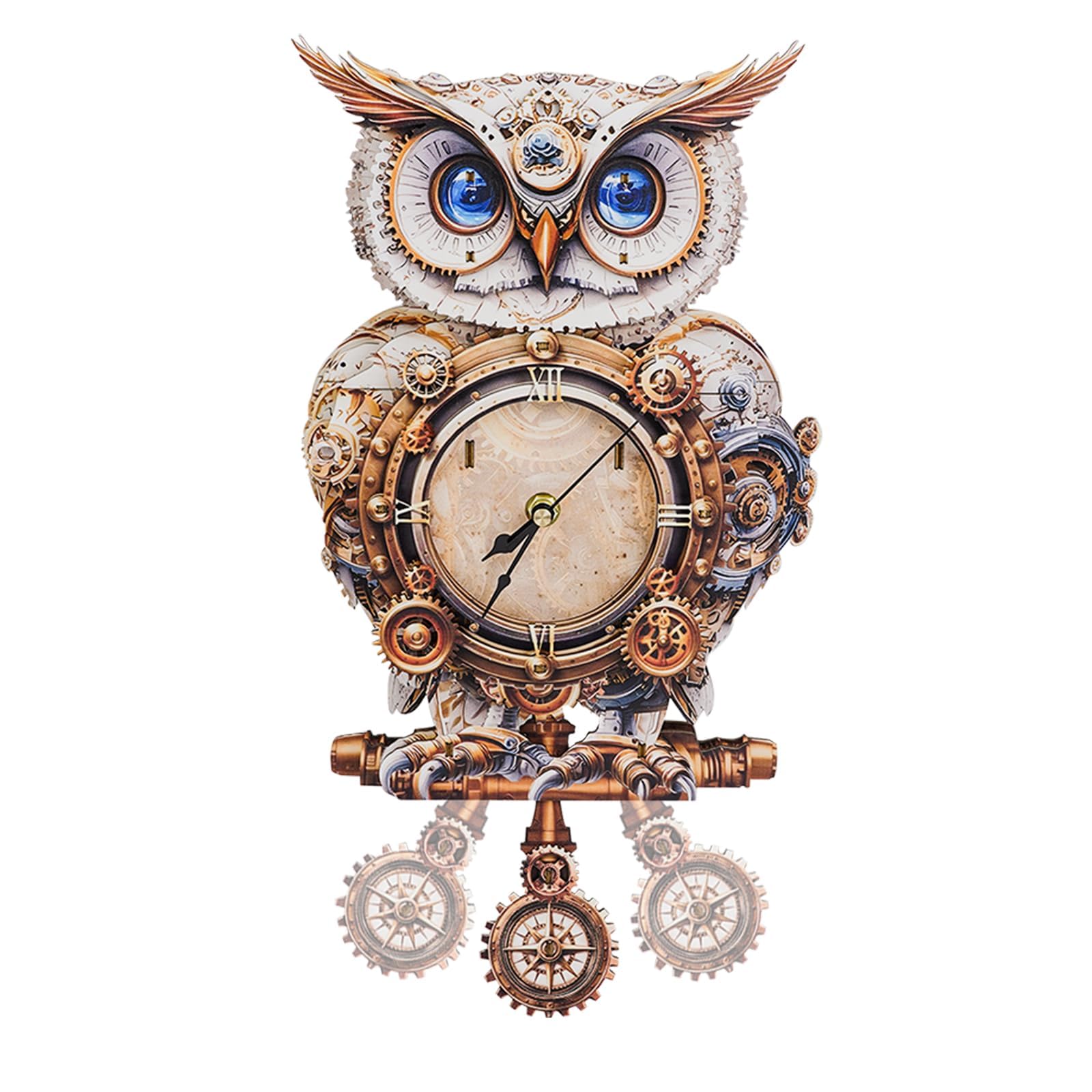 Lilcubics 3D Wooden Puzzles for Adults, Mechanical Owl Wall Clock, Model Kits to Build, DIY Wall Clock Puzzle, Home Decor Creative Gift for Men and Women, Pendulum Wood Craft, Gifts for Birthday — image 1