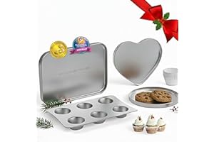 Doll Buddies Kids’ Complete Oven Pan Set for Easy Bake Ultimate Oven | 75 Cupcake Liners (15 MORE THAN OTHERS) | Cupcake, Circle, Heart & Rectangular Bake Pans | Accessories for Easy Bake Oven Mixes