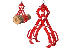 Garvee 36 in Log Grabber, Log Lifting Tongs, Skidding Log Lifting Tongs Timber, Heavy Dut Solid Steel Swivel Dragging Steel Tongs Log Lifting Lumber Skidding Tongs Logging Grabber(4 Claw)