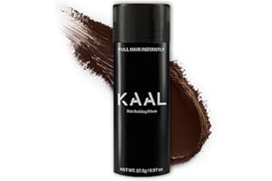 KAAL Hair Fiber for Thinning Hair, Women & Men (0.97 oz, Dark Brown) - Building Fibers, Conceals Hair Loss in 15 Sec - 8 Shad