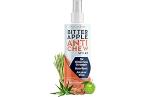 BLUECARE LABS Bitter Apple Spray for Dogs to Stop Chewing Furniture No Chew Spray for Dogs (Made in The USA) for Plants Paws & Hot Spots Alcohol-Free No Sting Anti Chew Spray Deterrent 8oz